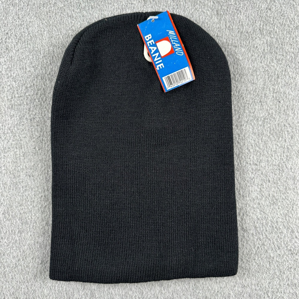 Millano Beanie Unisex‎ OS Black Knit Skull Cap Winter Hat Warm Solid New